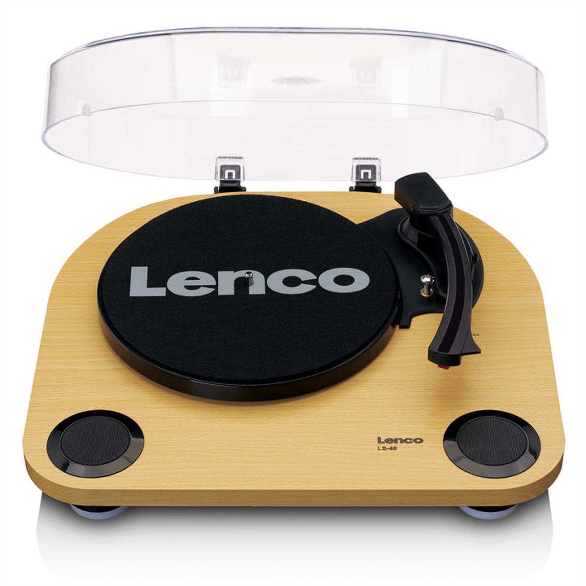 Lenco Plattenspieler, LS-40WD, braun, Lautsprecher 6 Watt, 33,45 U/min